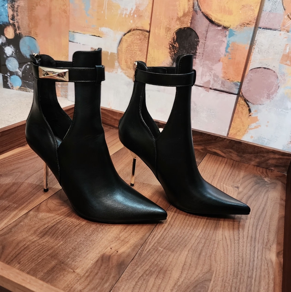 Elegant Black Stiletto Ankle Boots